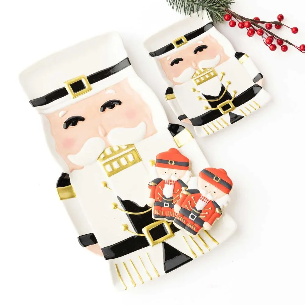 White Nutcracker Platter